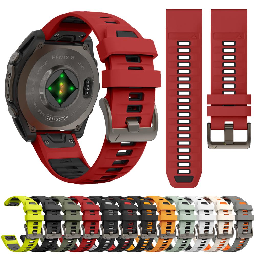 1 szt. Silikonowy pasek do zegarka QuickFit 22 mm lub 26 mm Dla Garmin Epix Pro Gen 2 / Fenix E 8 7X 7 Pro 6 6X 5X / Enduro 3 Pasek Bransoleta