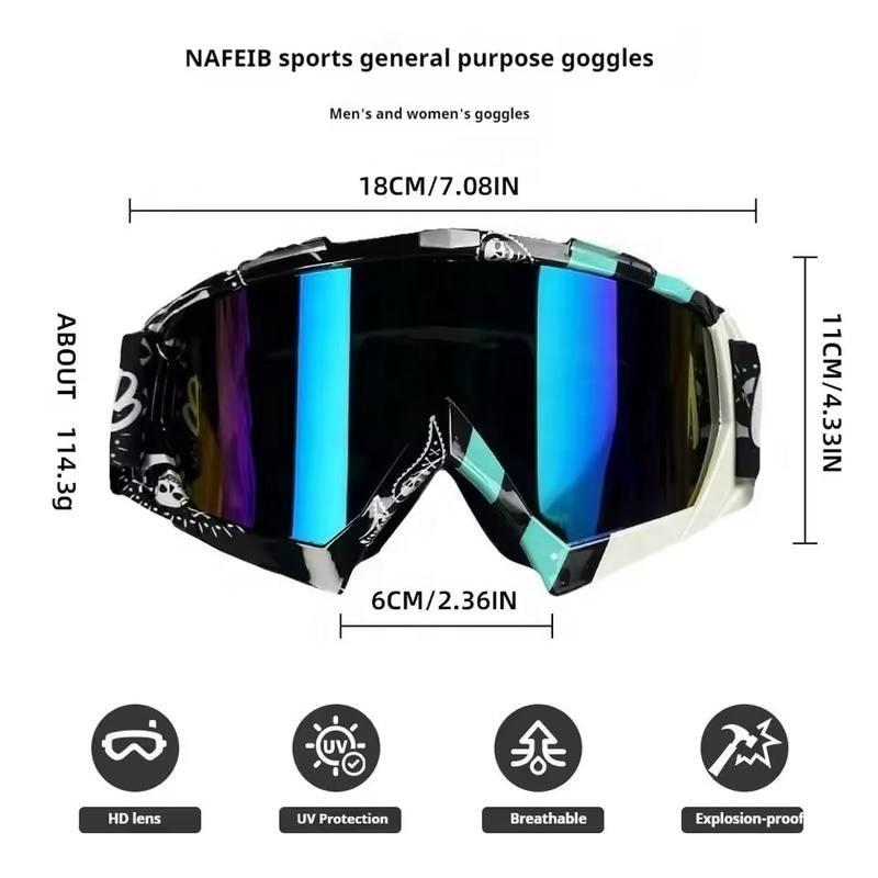 2026 Vibrant Frame Design Motocross Goggles UV400 Lens  Lightweight Durable Adjustable Strap Outdoor Sports Riding Goggles