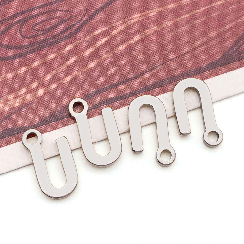 Stainless Steel 26 English Letter Pendant Charm for DIY Bracelets and Necklaces