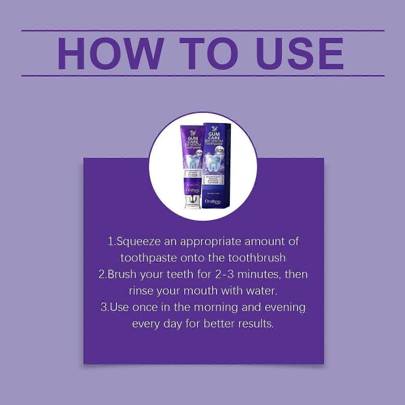 1~5x Bi-gift Tandkräm för Tandköttsreparation, Lila Tandblekningstandkräm för Känsliga Tänder 25-26