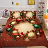 Christmas Digital Printing 3D Printing Polyester Pillowcase Quilt Cover Two or Three-piece Set Is Available