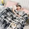 Tuscany Bubble Fleece Blanket Faux Rabbit Fur Double-Sided Thick Warm for Couch Nap Bed