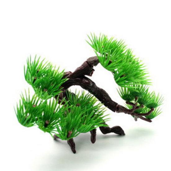 Artificial Pine Realistic Dismountable Plastic Miniature Simulation Bonsai for Fish Tank