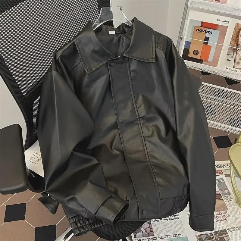 Autumn Hip-Hop Retro Motorcycle Leather Jacket: Trendy Unisex Style