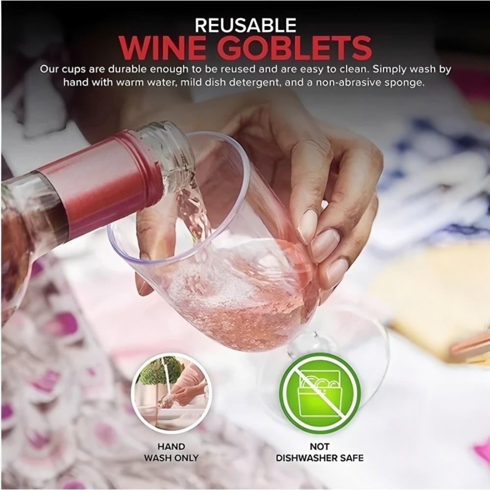 25pcs Unbreakable Plastic Margarita Glasses 6 Oz Champagne Goblet  Party Supplies