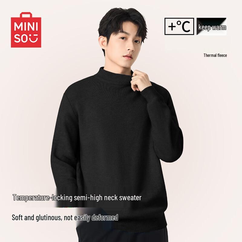 

Men s Fleece Lined Mock Neck Sweater L
