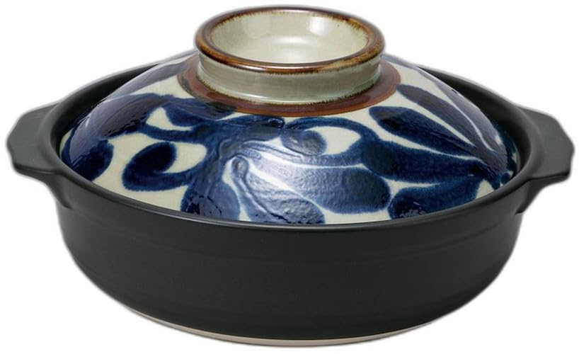 Ruri Arabesque 8 Earthenware Pot X X 13cm Earthenware Pot Setomonohonpo No. [28 24.8 2000cc]