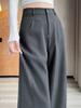 2025 Spring Summer Elegant Suit Wide-leg Pants Women's New Straight Mop Casual Trousers Narrow High Waist Drap Suit Pants