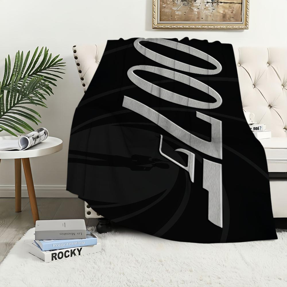Coperta Speciale J-James B-Bonds Agente Sospense Viaggio e Regalo Comfort Morbido Peluche Adatto per Divano Soggiorno Ufficio Camera da Letto