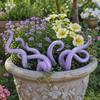 Resin Tentacle Plant Post Funny Garden Decor Flowerpot Decoration for 7Pcs Garden