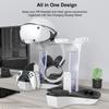 All-in-one Controller Charging Dock with LED Light for PS VR2/ Handle Controllers Charger Base Storage Stand
