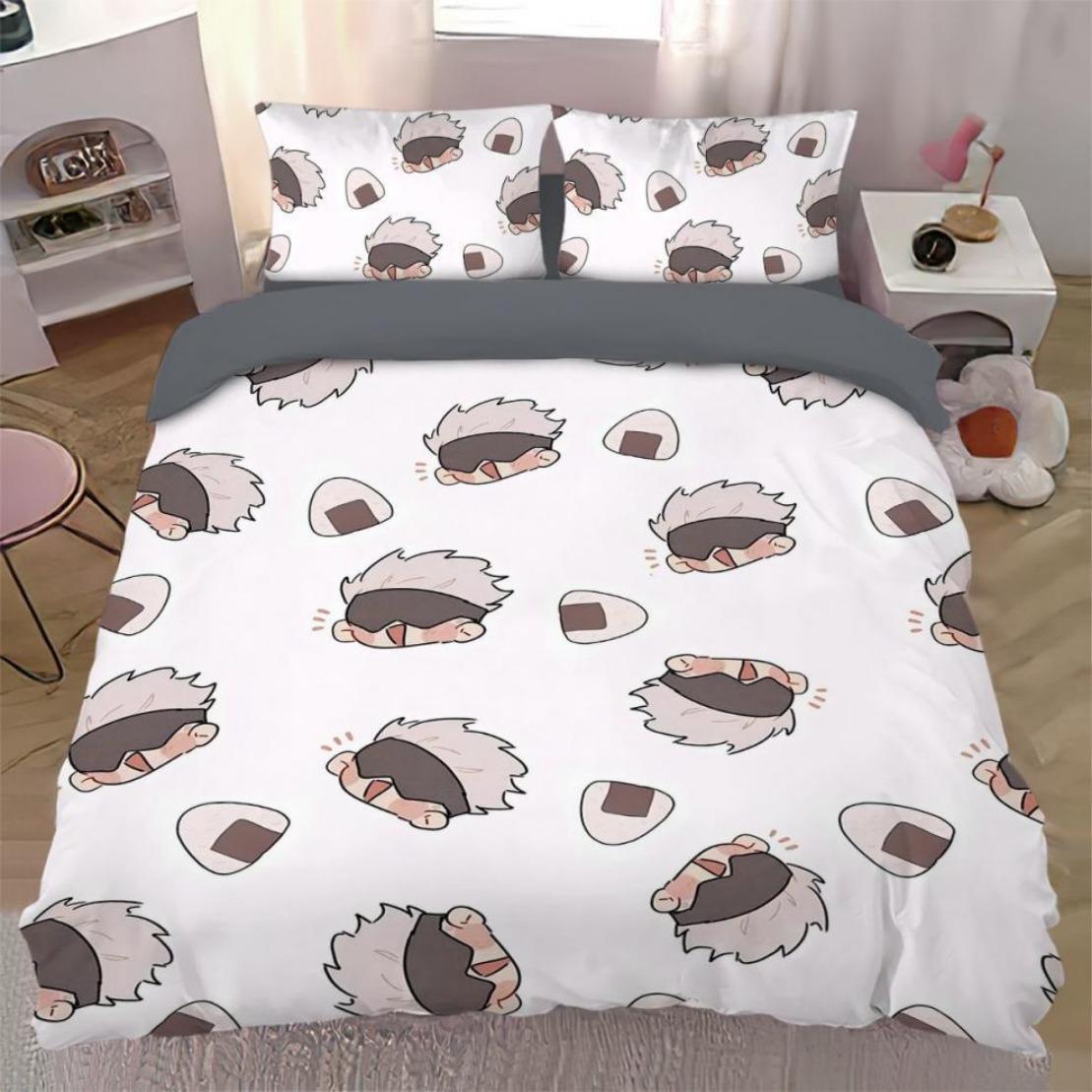 

Anime Teenagers Gifts Satoru Gojo Duvet Cover Sets Jujutsu Kaisen Bedding Set Twin Queen King Single Size 140x200cm-2pcs