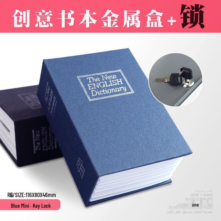 Lockable Metal Book Safe & Coin Bank with Combination Key