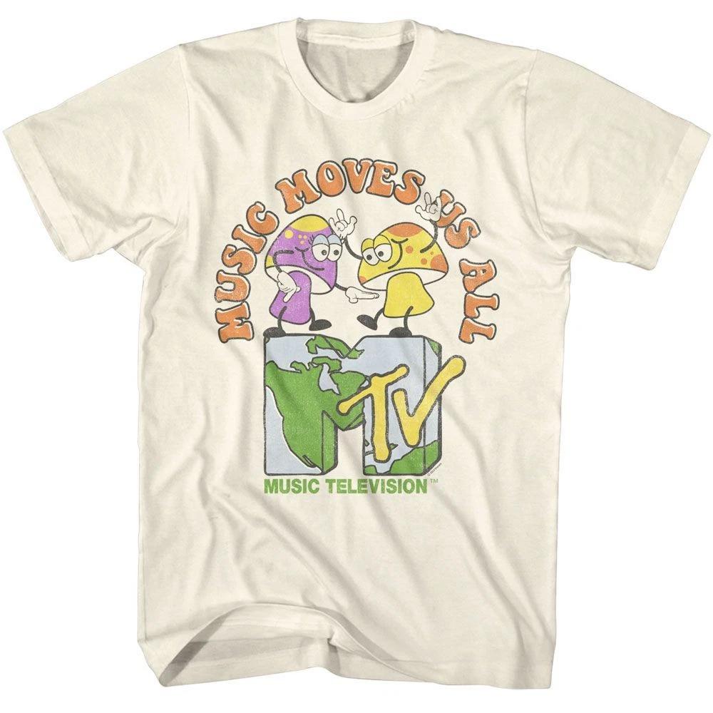 MTV - Music Moves Us All - American Classics - Solid Off-White Short Sleev 110