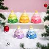 5 Stück Mini Farbverlauf Weihnachtsbaum Kuchen Essen Spiel Sahnekleber DIY Resin Gadgets Weihnachtsdeko