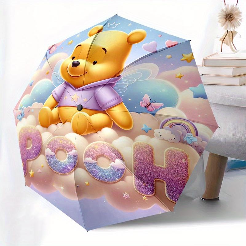 Winnie the Pooh Automatic folding umbrella, 8 ribs portable foldable design, best choice for business and going out, birthday, Halloween, Ch