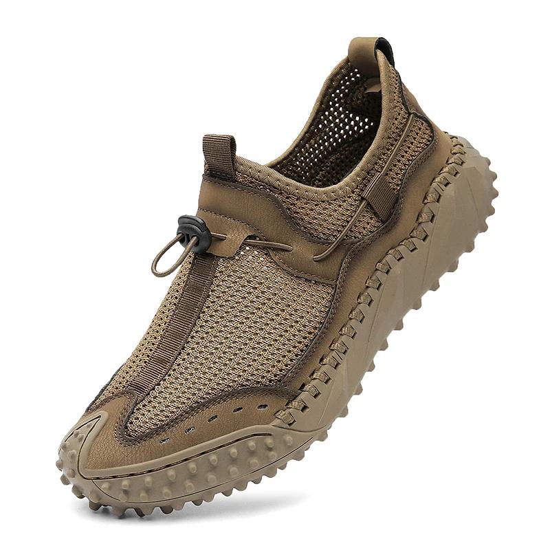 Fashion Summer Mesh Men's Shoes New Breathable Flat Casual Shoes Outdoor Walking Men's Sneakers Hiking Shoes Zapatillas Hombre Zapatos