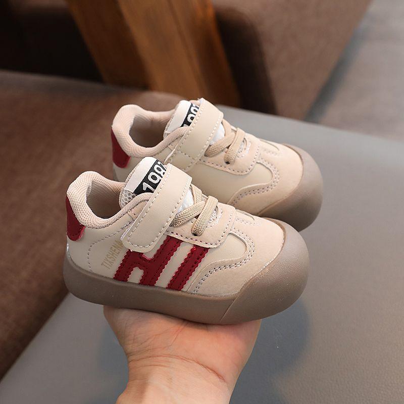 2024 Spring Kids' German Training Shoes: Boys' Sports & Girls' Casual White Sneakers, Soft Sole Baby Forrest Gump Shoes