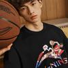 Li-Ning Herbal Tea T-Shirt Casual Sports Crew Neck Pullover Printed Letter Drop Shoulder Short Sleeve Men Tops Black AHSU673-1