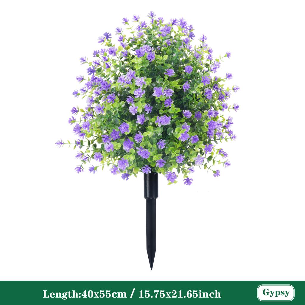 1/2PCS Artificial Colored Flowers with Spikes for Outdoor, UV Resistant Shrubs Plants, for Office Wedding Garden Yard DIY Decor