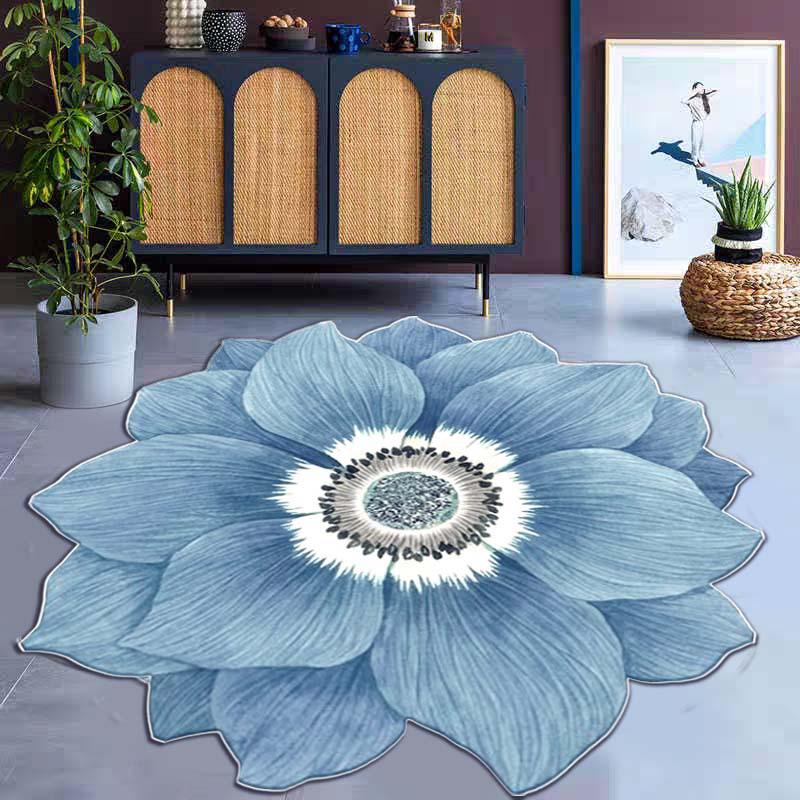 Creative Cartoon Flower Round Rug for Living Room or Bedroom
