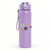 1PC Abstract Floral Dot Art 750ml Color Plastic Sports Water Bottle Leakproof Flip Straw Lid Suitable for Sports Office Home Use