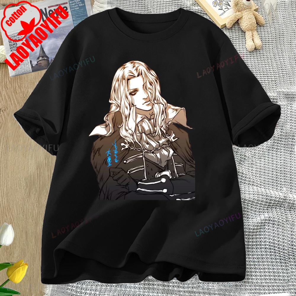 Castlevania Alucard Printed T-shirt Tops Castlevania Alucard Two-dimensional Casual for Daily Wear and Casual Outings