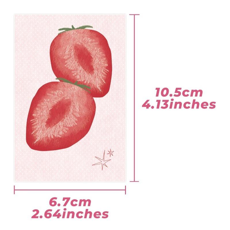 50Pcs Strawberry Memo Pads Kawaii Korean Style M5 Scrapbook Paper Journal Ins Tomato Notepad Grid Base Paper Decor Supplies