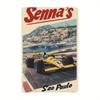Racing Car Retro Style Metal Decorative Painting for Garage Room Decor