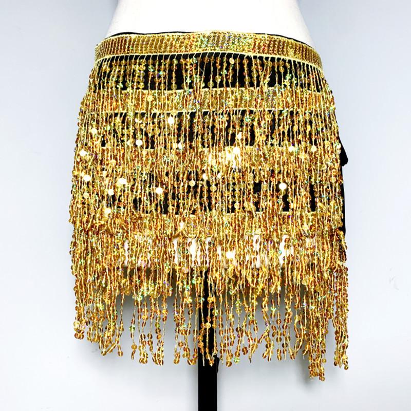 Sequin Tassel Waist Chain Hip Scarf for Belly Dance Performance & Practice
