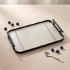 Desktop Tray Ribbed Serving Rounded Corners Home Organization Large