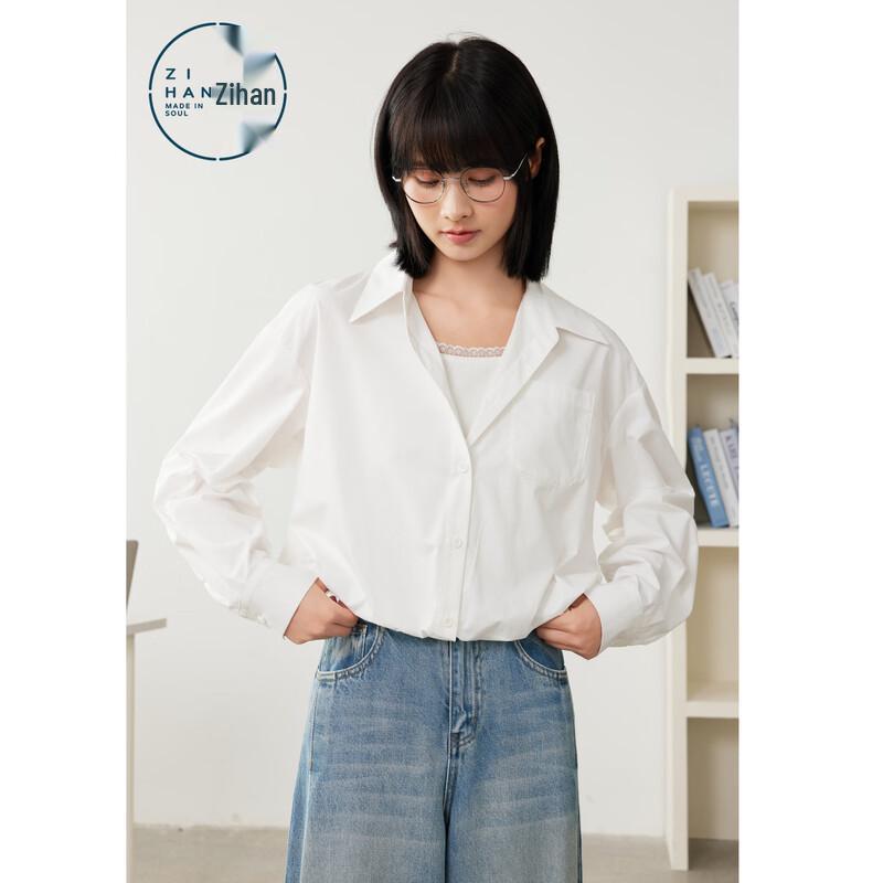 Women s Faux Two-Piece Lace Trim Camisole Shirt L