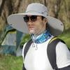 Outdoor Men's and Women's Breathable Sun Shading 15cm Large Eave Covered Fishing,hiking,leisure,breathable Summer Fisherman Hat
