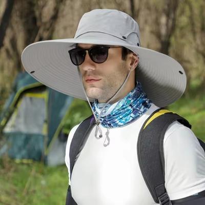 Outdoor Men's and Women's Breathable Sun Shading 15cm Large Eave Covered Fishing,hiking,leisure,breathable Summer Fisherman Hat