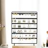 6-Tiers Earring Holder for Hanging Earrings Ear Studs with Wood Base Women Girls