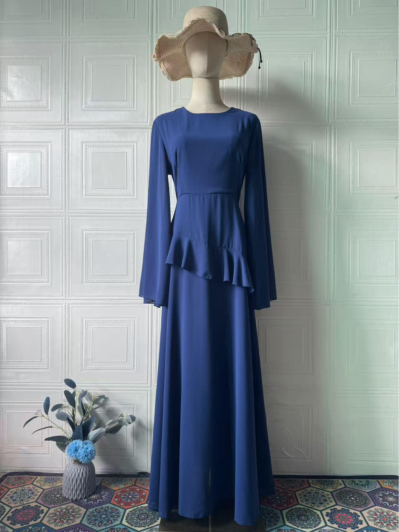 Elegant 2025 Autumn Long Sleeve Slim Fit Waist-cinching Dress for Women L