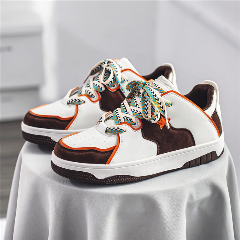 

Осенние мужские повседневные кроссовки, трендовые разноцветные кроссовки Star Running Sport Shoes, теннисные кроссовки для баскетбола, кроссовки для ходьбы и бега 44 коричневый