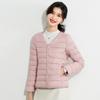 Women's Slim Fit Crew Neck Cotton Inner Liner Winter V Neck Solid Color Slimming Warm Short Lightweight Small Padded Coat