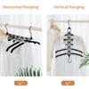 5 In 1 Clothes Hangers,Magic Multi Layer Metal Wardrobe Storage Rack,360 Rotatable Stackable Hanging Hangers Closet Organizer