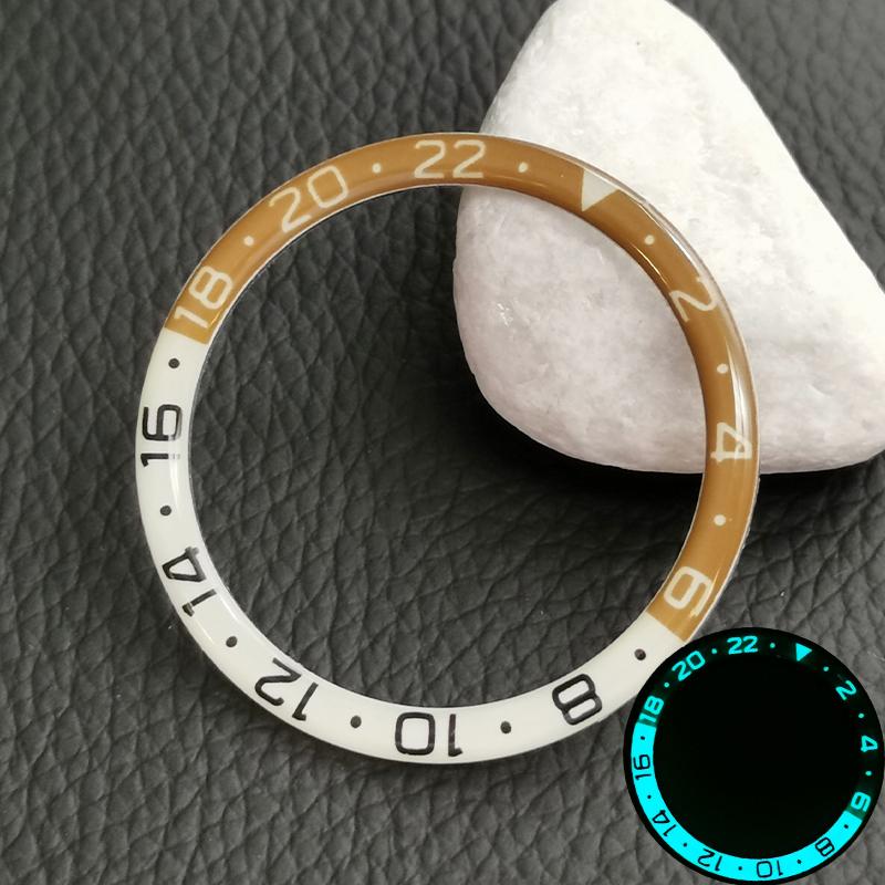 38mmx31.5mm Blue Luminous Resin Watch Bezel Insert Fits SKX007 SKX009 SRPD Watch Cases NH35 NH36 Movement Watch Bezel Parts2027