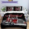 Truck Driver 3pcs Bedding Set Duvet Cover Closure Includes 1 Duvet Cover & 2 Pillowcases for All Seasons Bedroom Home Dorm Decor