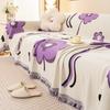 Flower Pattern Chenille Sofa Cover, Anti Cat Scratch Sofa Towel, All-season Universal Sofa Furniture Protection Cloth, Bedroom,
