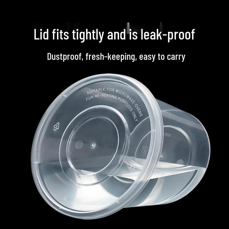 Disposable Transparent Plastic Round Takeaway Bowl