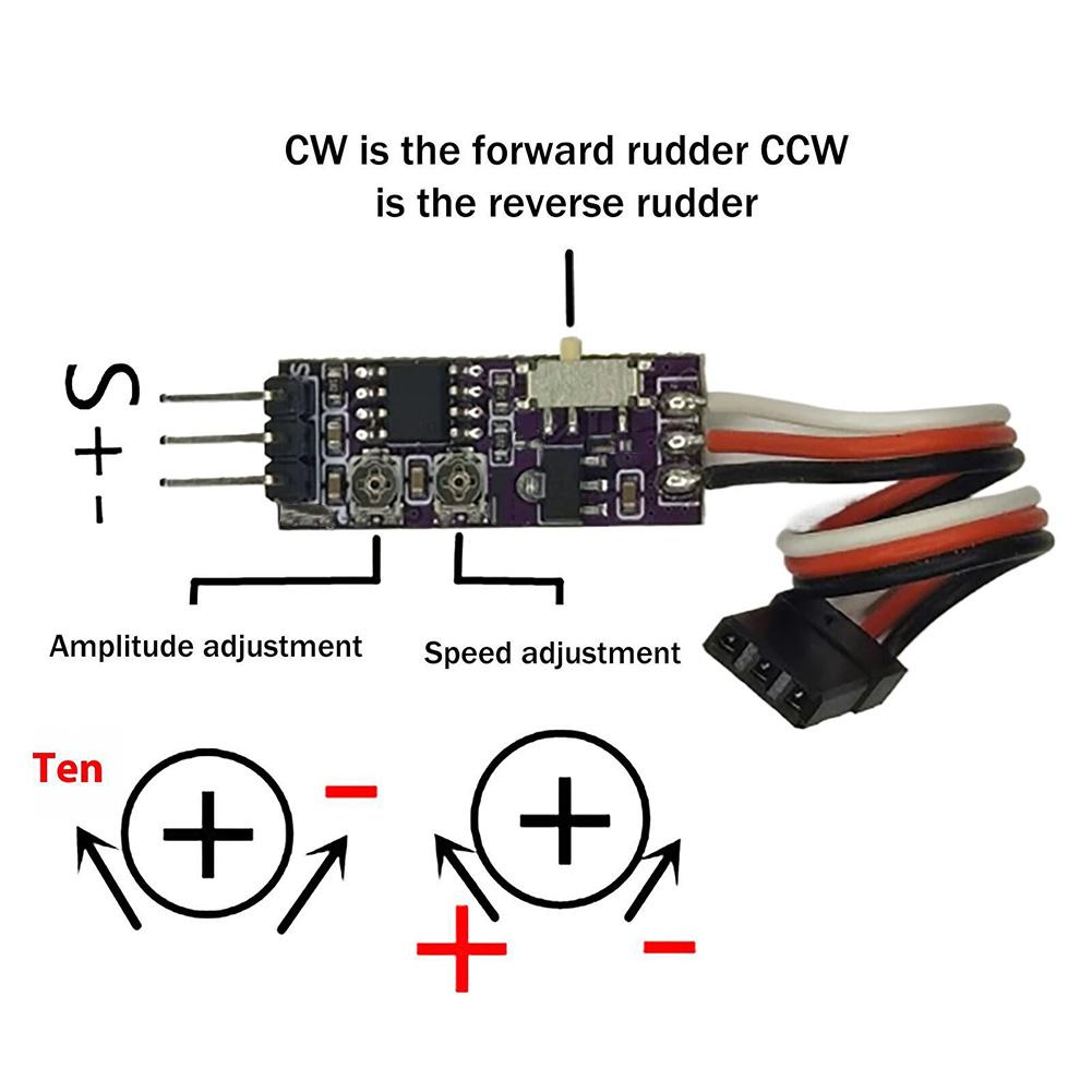 as Picture Steering Gear Module Multifunctional Controller For Rc RC Controller Amplitude Adjustment Speed Adjustment