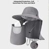 Balaclava Hat Caps Mask Set Sunscreen Sun Hat Sun Protection Wide Brim Bucket Hat Visor Adjustable Rope Fisherman Hat Camping