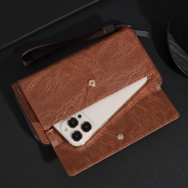 Premium Women's Wallet with Double-Layer Zipper & Card Holder Snap Closure, Wrist Strap Included, Perfect for Business & Everyday Use