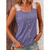 DAFIFY Women's Fashion Summer Casual Sleeveless U-Neck T-shirts and Tops