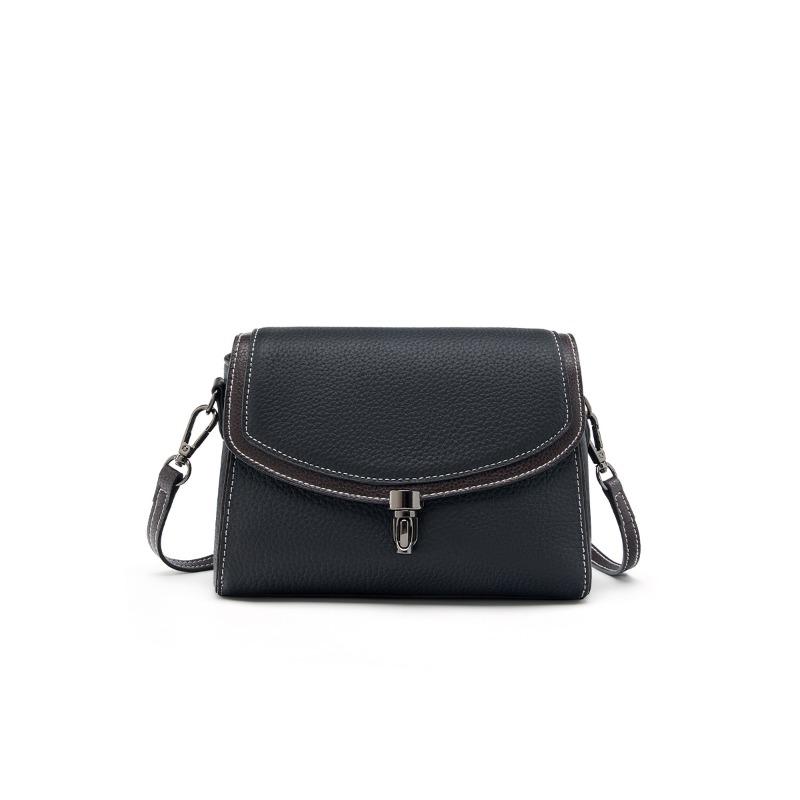 Niche Leather New Small Square Bag First Layer Cowhide Versatile Portable Women's High-end Single Shoulder Messenger Bag Bag Women