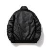 Mens PU Leather Jacket Winter Slim Fit Stand Collar Casual Biker Coat With Side Pockets