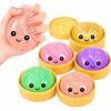 1pc Glitter Cute Dumpling Squishy Squeeze Toy Kawaii Stress Relief Slow Rising Soft Fidget Toy Steam Basket Party Favor Birthday